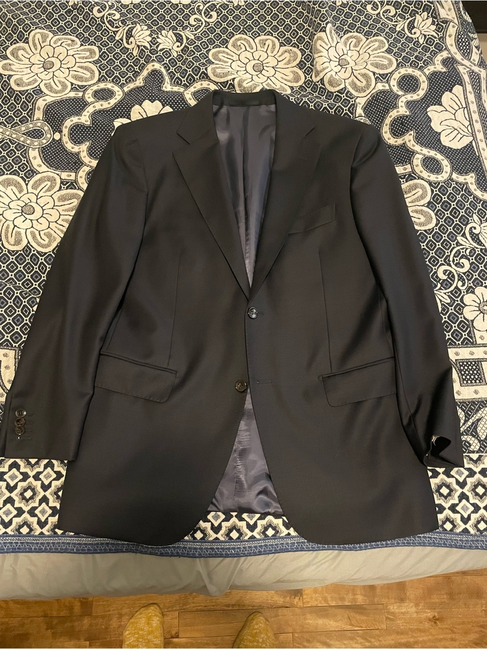 Suitsupply Barberis Super 110S 100% wool dark navy blue blazer 40R